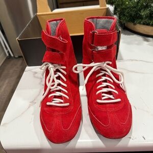 Simpson Nomex #28000 Hightop Racing Sports Shoes - Red